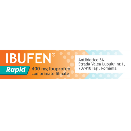 Ibufen Rapid, 400 mg, 12 comprimate filmate, Antibiotice Sa 636339