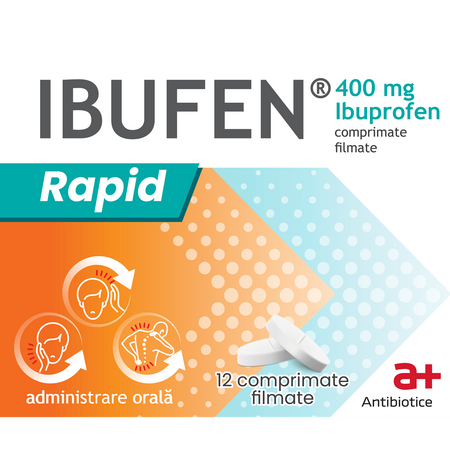 Ibufen Rapid, 400 mg, 12 comprimate filmate, Antibiotice Sa 636336