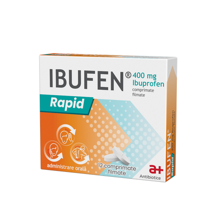 Ibufen Rapid, 400 mg, 12 comprimate filmate, Antibiotice Sa