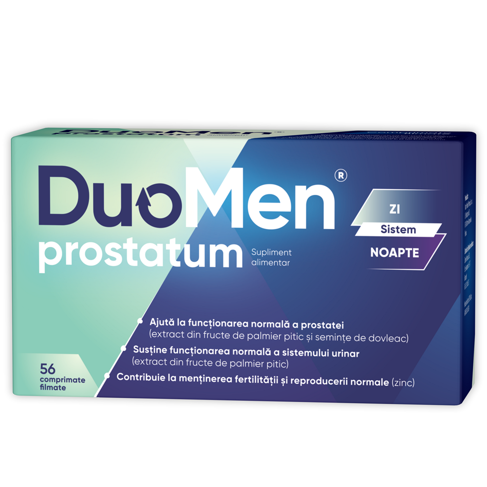 Supliment pentru prostata DuoMen, 56 comprimate filmate, DuoMen