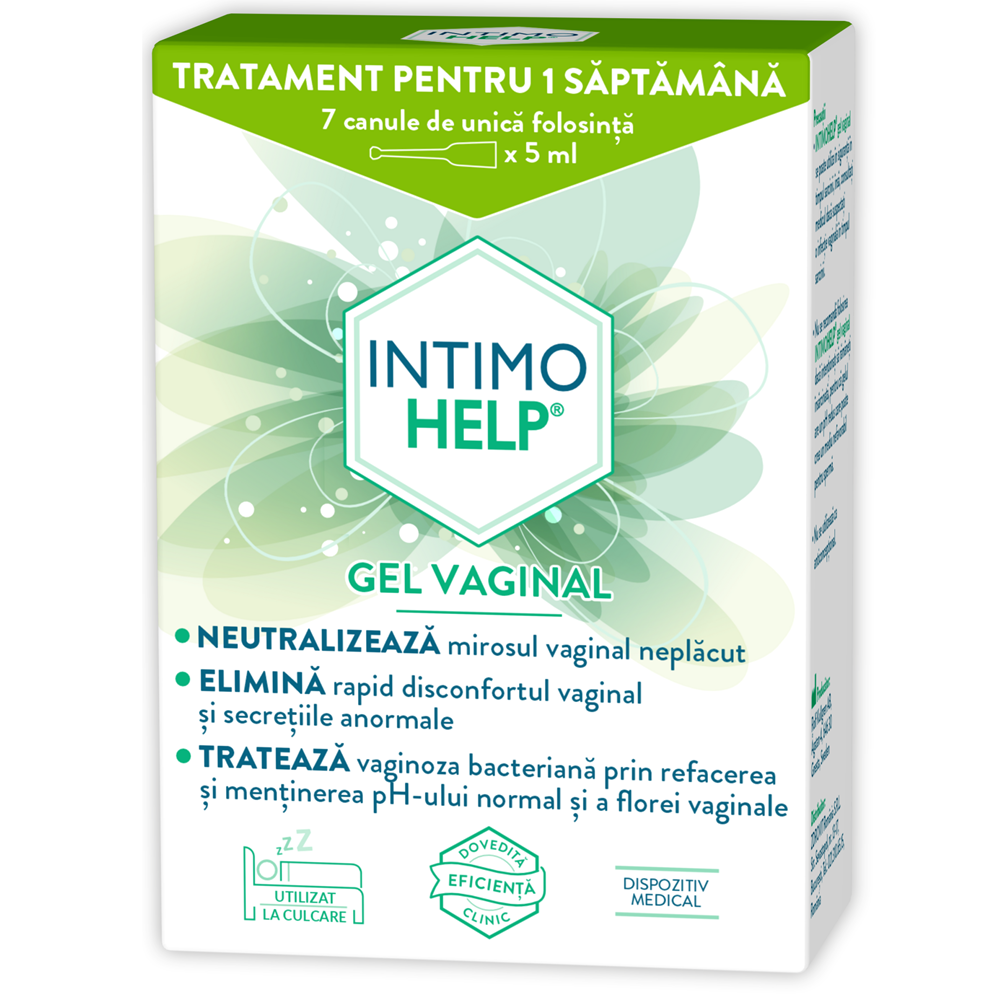 Gel vaginal Intimohelp, 7 canule x 5 ml, Intimohelp