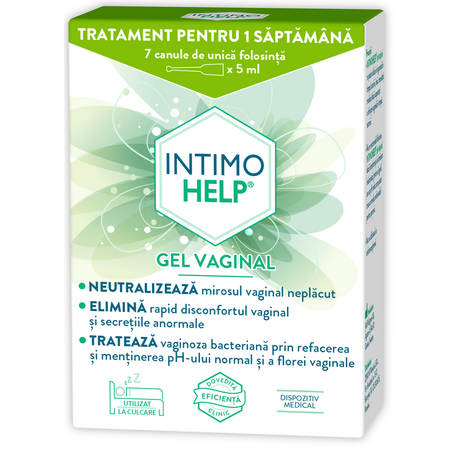Gel vaginal Intimohelp, 7 canule x 5 ml, Intimohelp