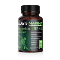 Magneziu bisglicinat Ultra+B6, 60 capsule vegetale, Alavis Maxima