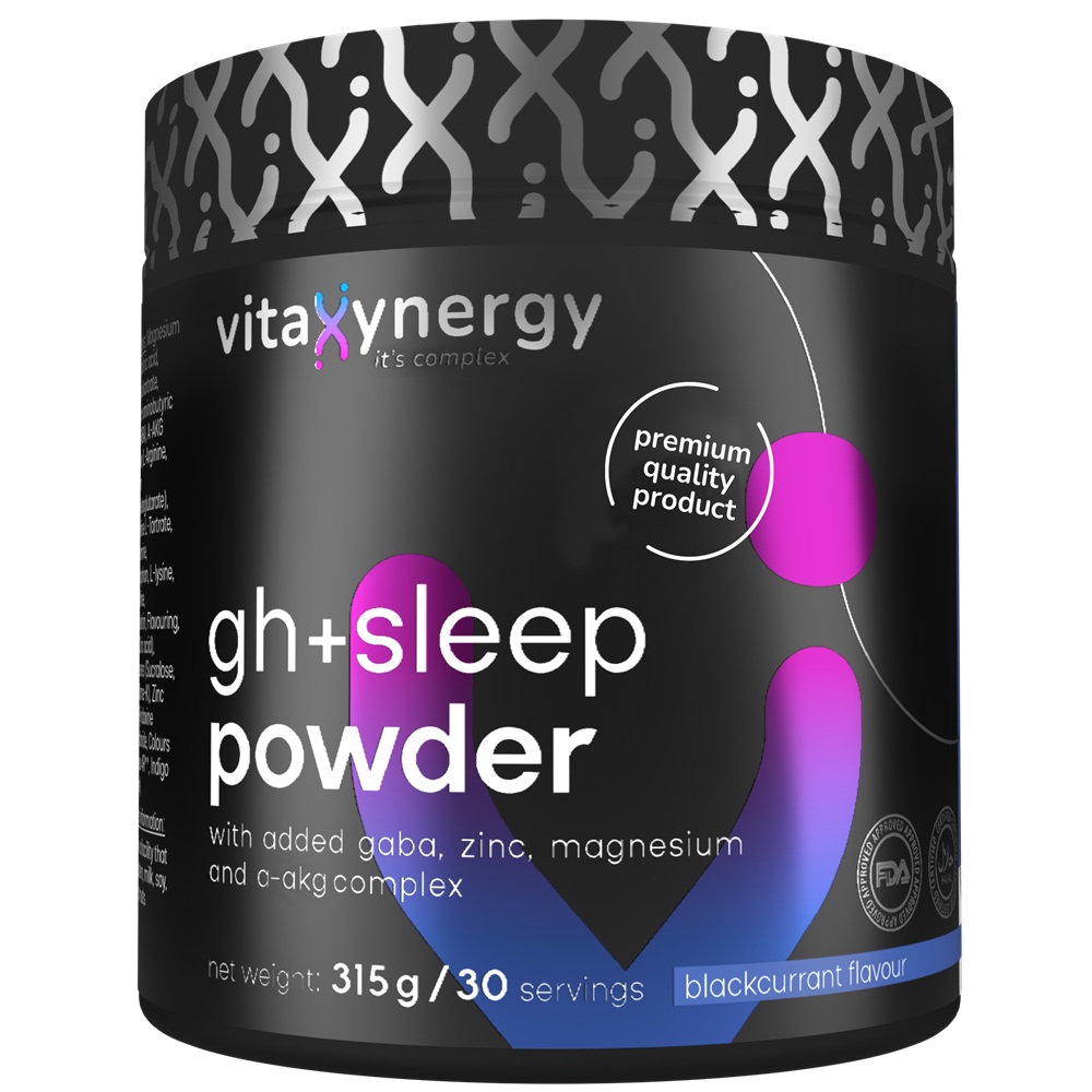 Pudra cu aroma de coacaze negre Gh+Sleep, 315 g, Vitaxynergy