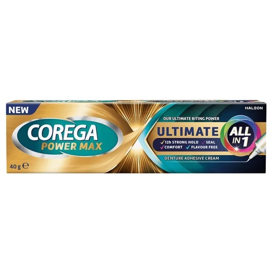 Crema adeziva pentru proteza Corega Ultimate All in 1, 40 g, Corega