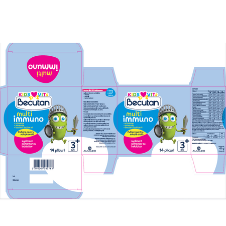 Probiotice Multi Immuno Kids, 14 plicuri, Becutan 697620