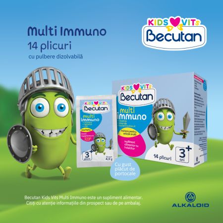 Probiotice Multi Immuno Kids, 14 plicuri, Becutan 640647
