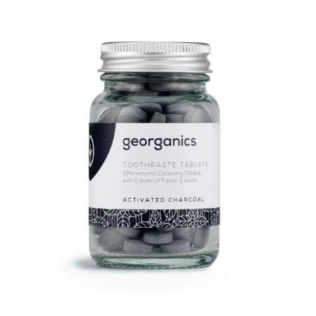 Pasta de dinti tablete Charcoal, 120 bucati, Georganics