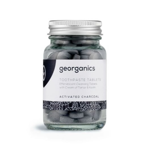 Pasta de dinti tablete Charcoal, 120 bucati, Georganics