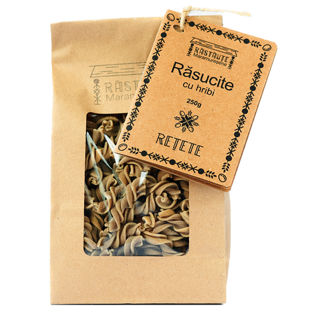 Paste rasucite cu hribi, 250 g, Rastaute Maramuresene