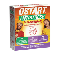Ostart Antistress Magneziu + B6, 20 plicuri orodispersabile, Fiterman