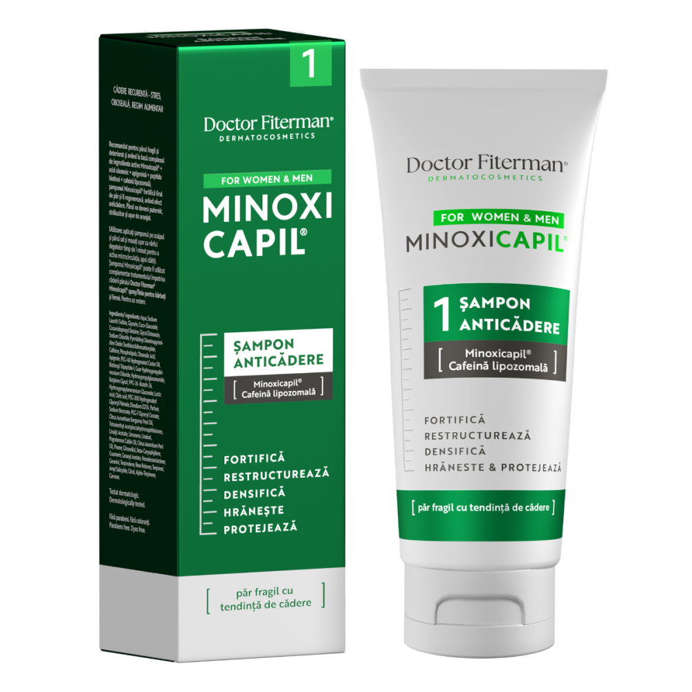 Sampon impotriva caderii parului Minoxicapil, 200 ml, Doctor Fiterman