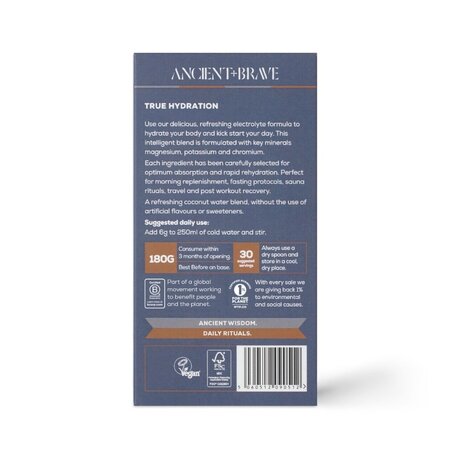Pudra pentru rehidratare True Hydration, 180 g, Ancient and Brave 753270