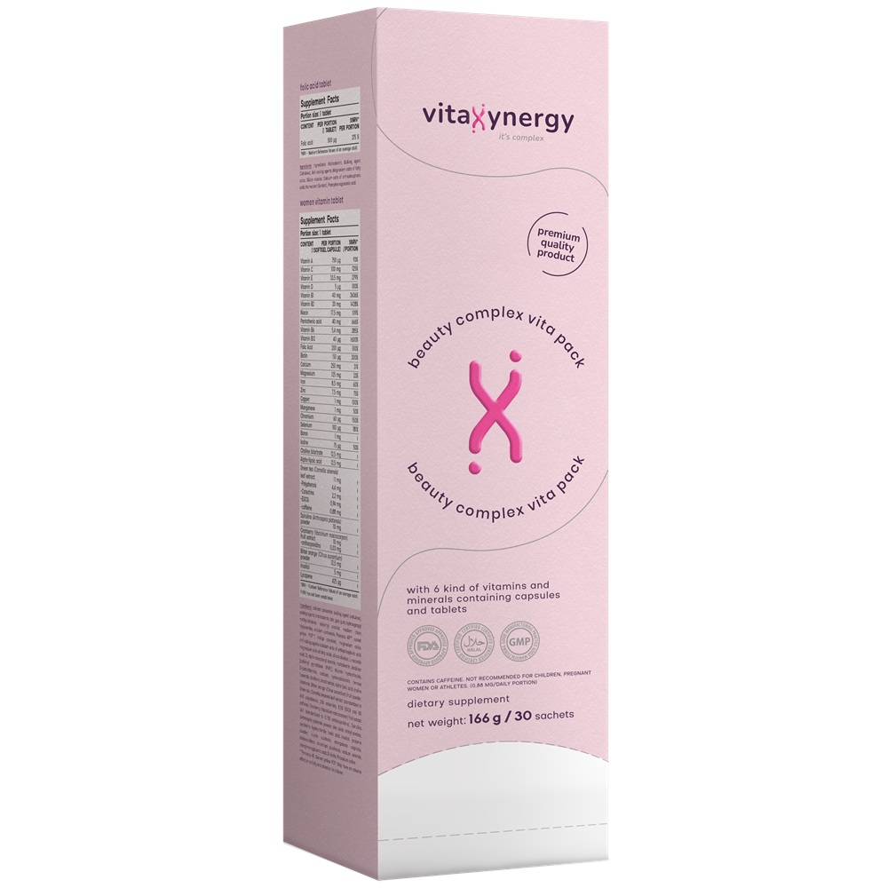 Beauty Complex Vita Pack, 30 plicuri, Vitaxynergy