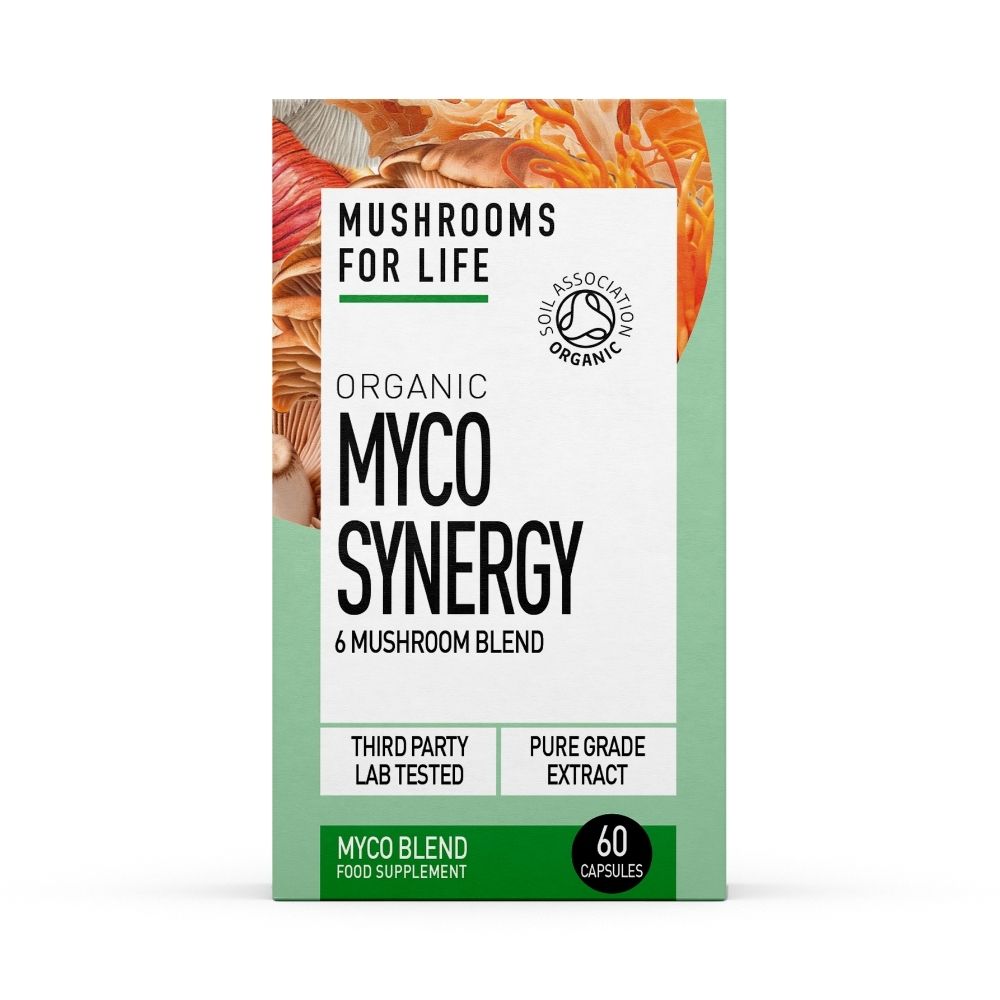 Organic Myco Synergy 6 ciuperci, 800 mg, 60 capsule, MushroomsForLife