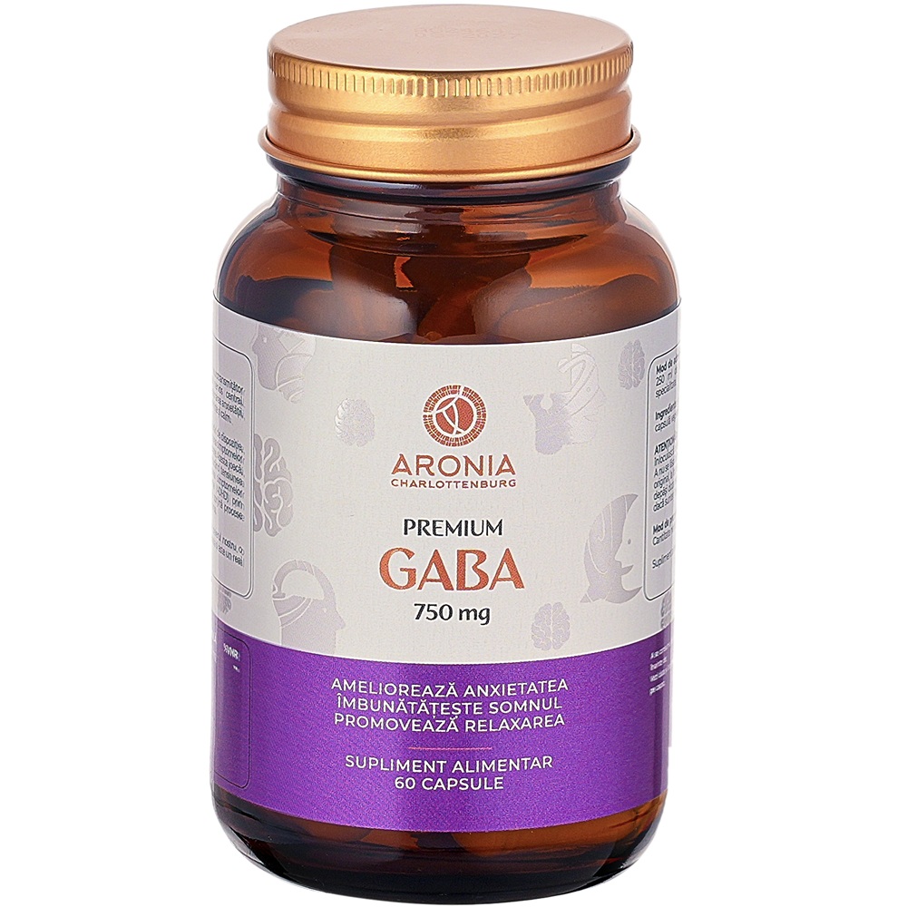 Gaba Premium, 750 mg, 60 capsule, Aronia Charlottenburg