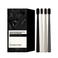 Set periute de dinti Bamboo Charcoal 2 Step Himalaya Herb, 20 bucati, Nard