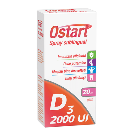 Ostart D3 2000UI, spray sublingual, 20 ml, Fiterman