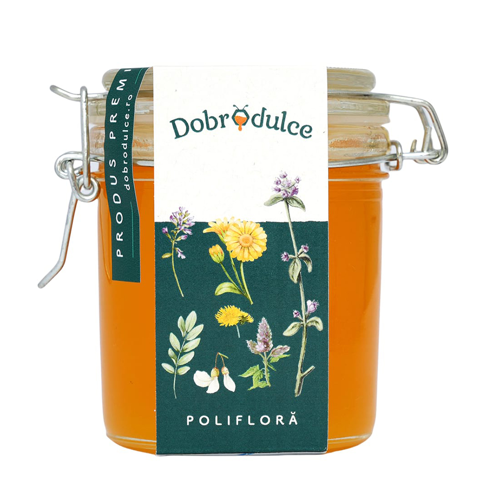 Miere poliflora, 350 g, Dobrodulce