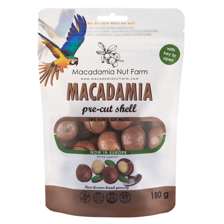 Nuci de macadamia in coaja, 180 g, Macadamia Nut Farm