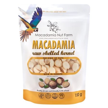 Nuci de macadamia crude decojite, 150 g, Macadamia Nut Farm