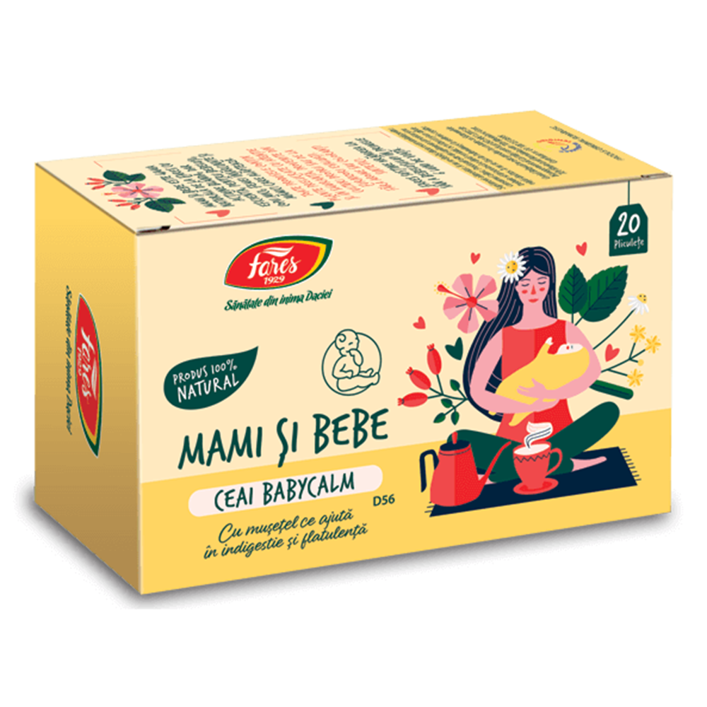 Ceai Babycalm D56, 20 plicuri, Fares