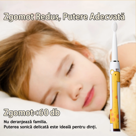 Periuta de dinti electrica pentru copii galbena J20C, 1 bucata, JTF 638076