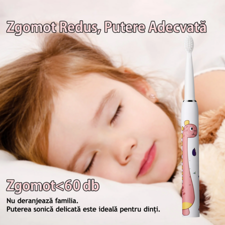 Periuta de dinti electrica roz pentru copii J20C, 1 bucata, JTF 638091