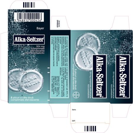 Alka-Seltzer, 324 mg, 10 comprimate efervescente, Bayer 700990