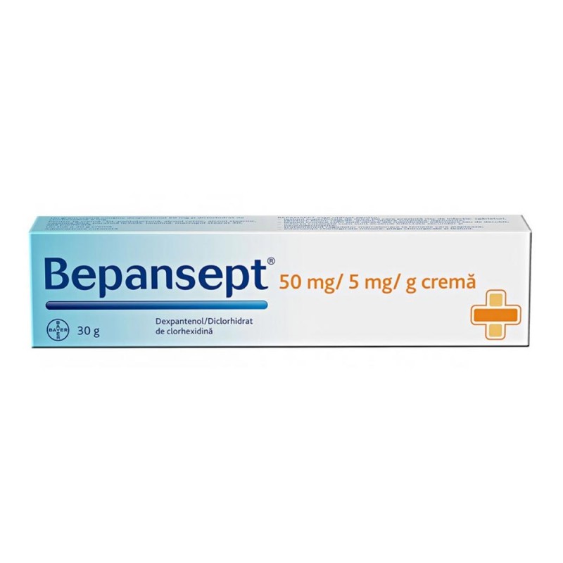 Bepansept crema, 50 mg/5mg/g, 30 g, Bayer