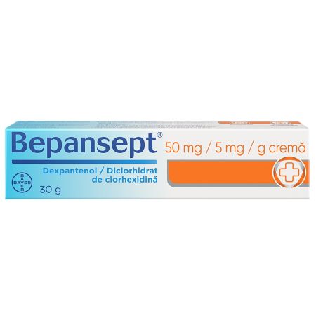Bepansept crema, 50 mg/5mg/g, 30 g, Bayer