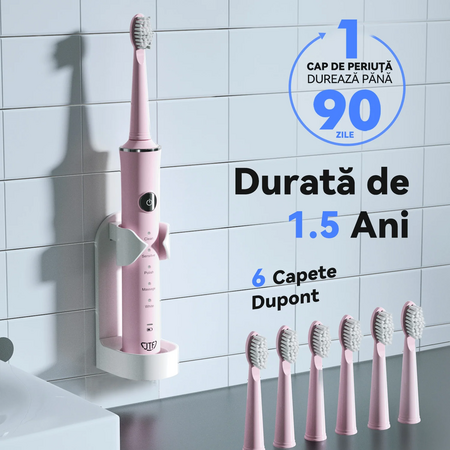 Periuta de dinti electrica roz J40 Sonic, 1 bucata, JTF 675818