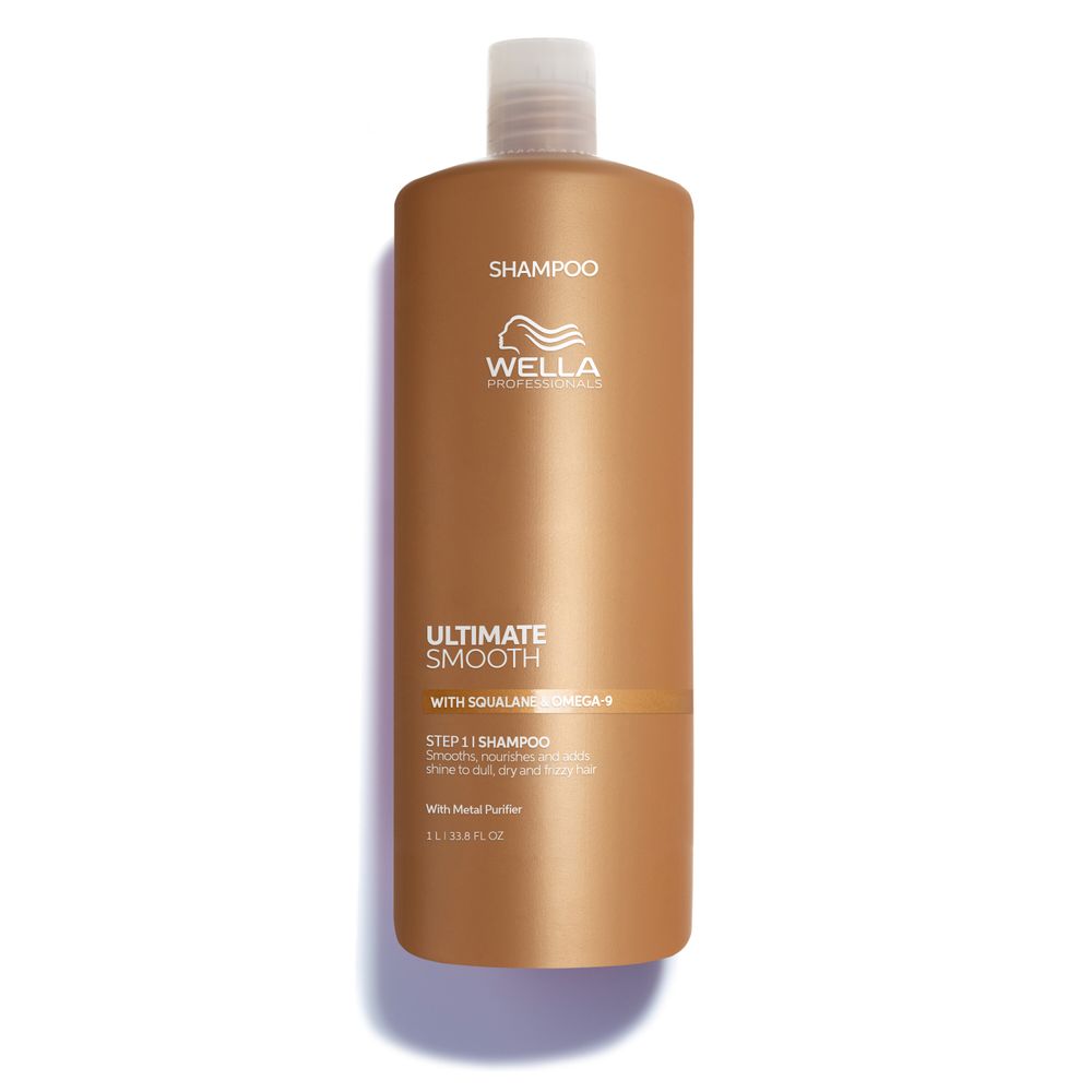 Sampon hidratant pentru par uscat si lipsit de stralucire cu Squalane & Omega 9 Ultimate Smooth, 1000 ml, Wella Professionals