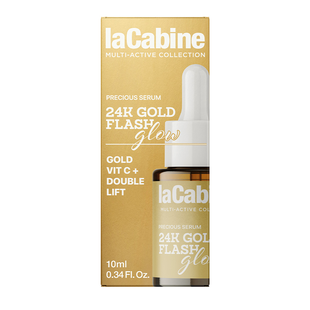 Serum pentru fata 24k Gold Flash Effect Multi-active, 10 ml, La Cabine