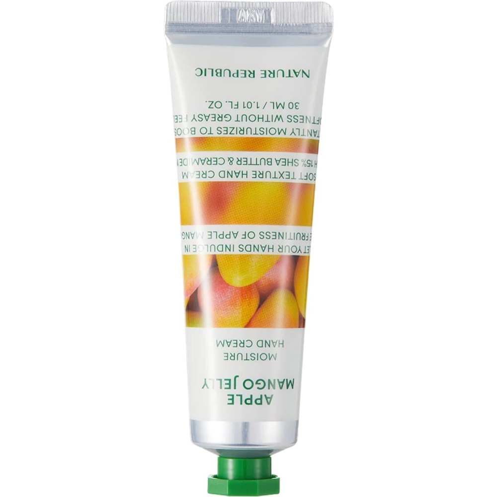 Crema de maini hidratanta cu mere si mango Hand and Nature, 30 ml, Nature Republic