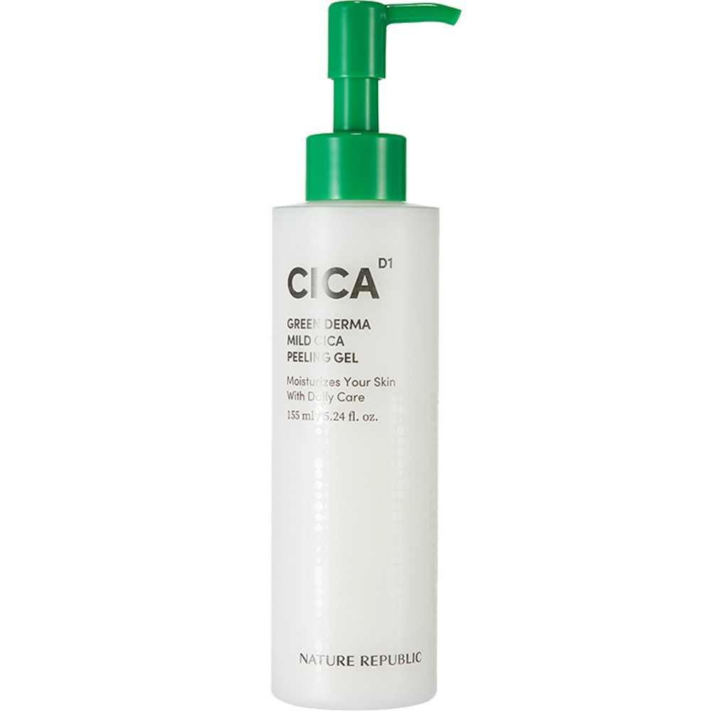 Gel exfoliant pentru fata Green Derma Mild Cica, 155 ml, Nature Republic