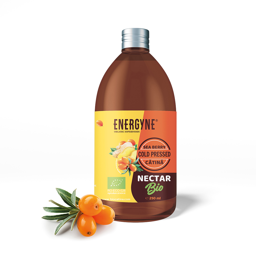 Nectar Bio de catina cu ghimbir Energyne, 250 ml, BioCatina