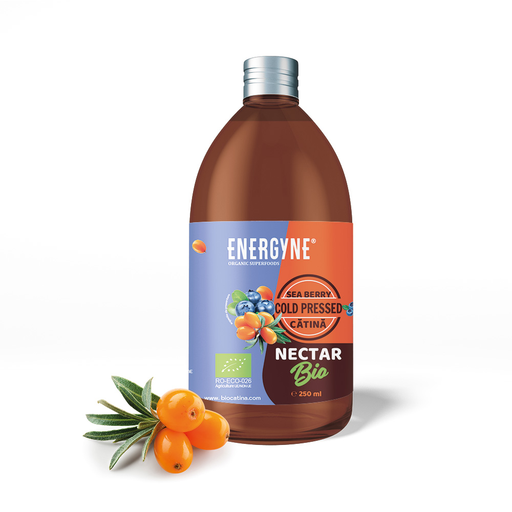 Nectar Bio de catina cu afine Energyne, 250 ml, BioCatina