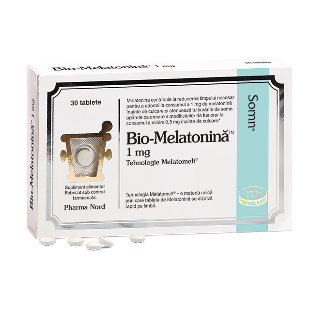 Bio-Melatonina, 1 mg, 30 tablete, Pharma Nord