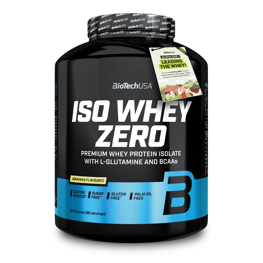 Pudra proteica cu banana Iso Whey Zero, 2270 g, BiotechUSA