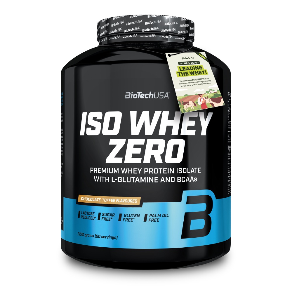 Pudra proteica Chocolate Toffee Iso Whey Zero, 2270 g, BiotechUSA