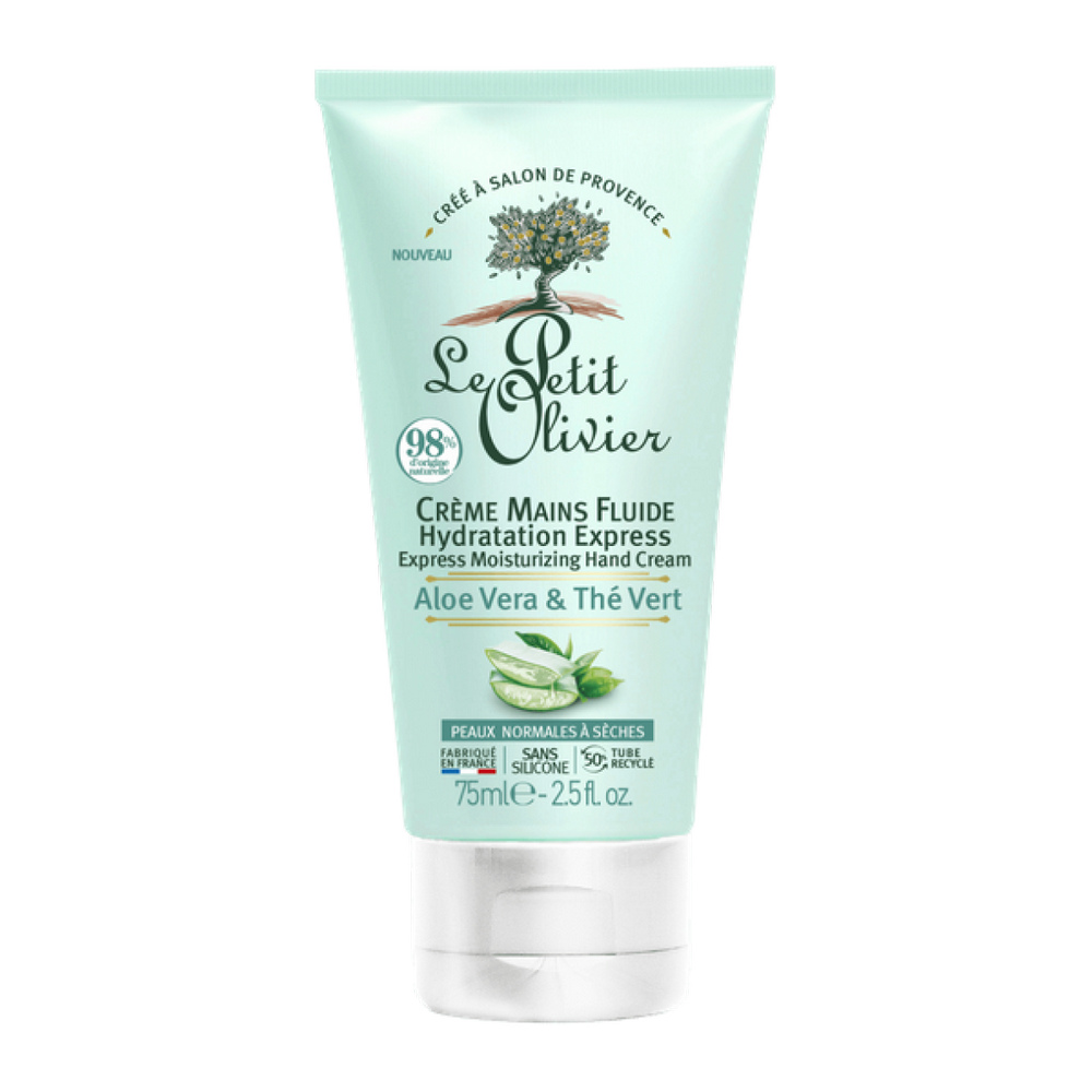 Crema hidratanta pentru maini cu aloe si ceai verde, 75 ml, Le Petit Olivier