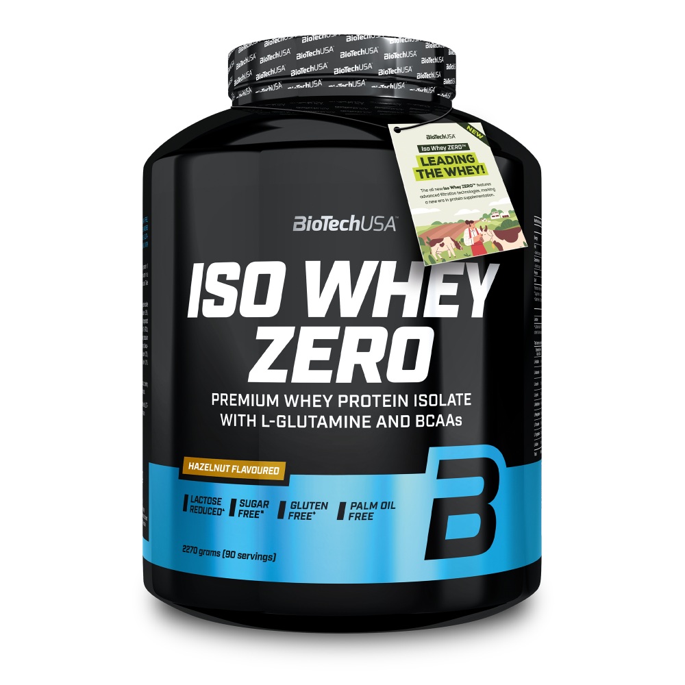 Pudra proteica cu alune Iso Whey Zero, 2270 g, BiotechUSA