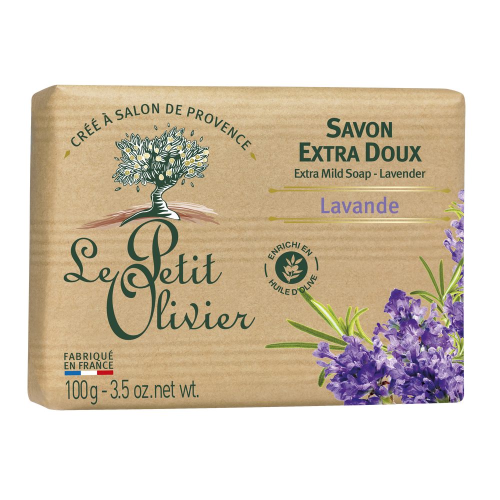 Sapun solid cu lavanda, 100 g, Le Petit Olivier