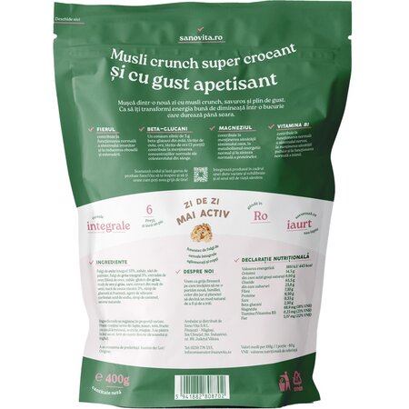 Musli Crunch, 400 g, Sanovita 676042