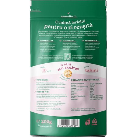 Seminte de susan decorticate, 200 g, Sanovita 676043
