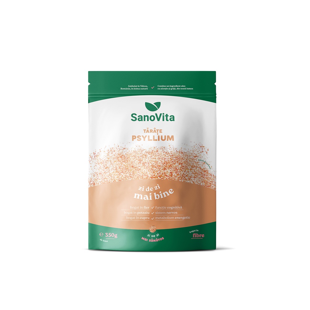 Tarate de psyllium, 350 g, Sanovita