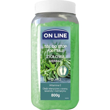 Sare de baie cu plante pentru picioare, 800 g, On Line