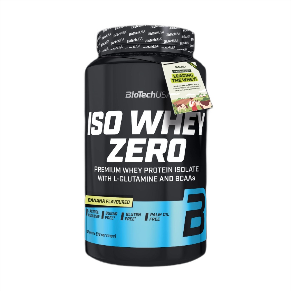 Pudra proteica cu aroma de banana Iso Whey Zero, 908 g, BiotechUSA