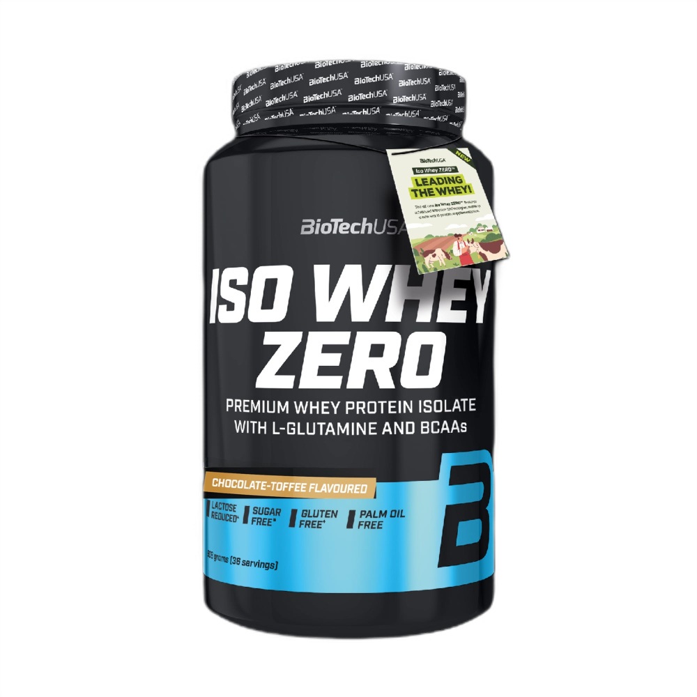 Pudra proteica Chocolate Toffee Iso Whey Zero, 908 g, BiotechUSA